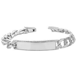Silver Gents' Cast Id Bracelet 