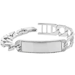 Silver Gents' Cast Id Bracelet 
