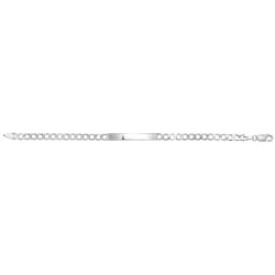 Silver Gents' Curb Id Bracelet 