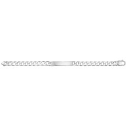Silver Gents' Curb Id Bracelet 