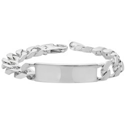 Silver Gents' Curb Id Bracelet 