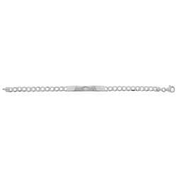 Silver Curb Id Bracelet 
