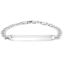 Silver Curb Id Bracelet 