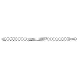 Silver Curb Id Bracelet 
