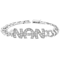 Silver Cz Nan Bracelet 