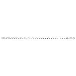 Silver Rhodium Plated Oval Cable Bracelet 