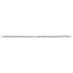 Silver Cz Bezel Set Bracelet 