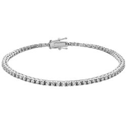 Silver Cz Tennis Bracelet 