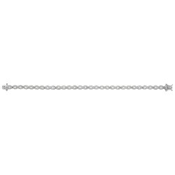 Silver Cz Crossover Bracelet 
