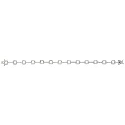 Silver Cz Square Linked Bracelet 