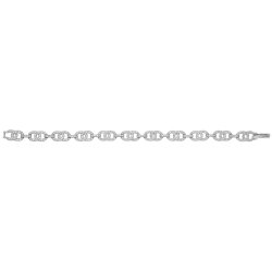 Silver Cz Entwined Link Bracelet 