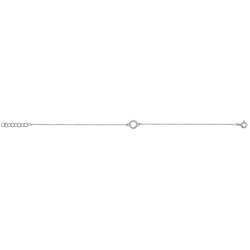Silver Cz Circle Bracelet 