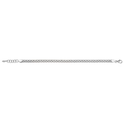 Silver Rhodium Plated Watch Link Bracelet 