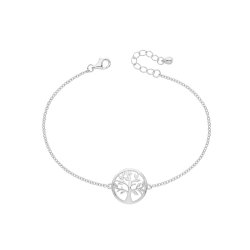 Silver Rhodium Tree Of Life Bracelet 