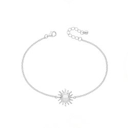 Silver Rhodium Sun Bracelet 