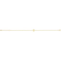 Silver Yellow Gold Plated Star Bracelet 