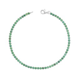 Silver Round Cz Tennis Bracelet 
