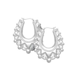 Silver Creole Earrings 