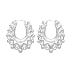 Silver Creole Earrings 