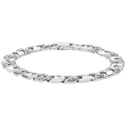 Silver Cz Cast Bracelet 
