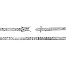 Silver Cz Tennis Bracelet 