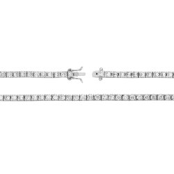 Silver Cz Tennis Bracelet 