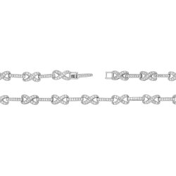 Silver Cz Infinity Bracelet 