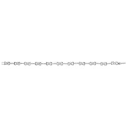 Silver Cz Infinity Bracelet 