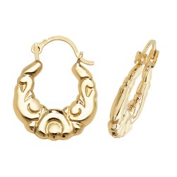 9ct Gold Creole Earrings 