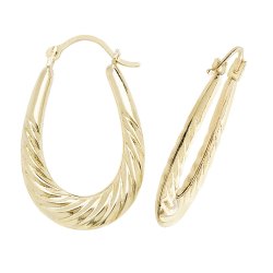 9ct Gold Creole Earrings 