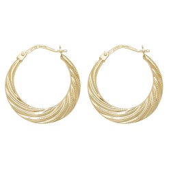 9ct Gold Creole Earrings 