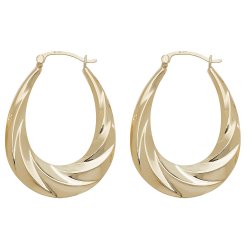 9ct Gold Creole Earrings 