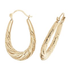 9ct Gold Creole Earrings 