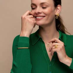 TI SENTO Gold Bobble Circle Necklace 3999ZY