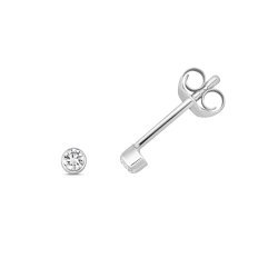 Diamond Studs In 9ct White Gold 