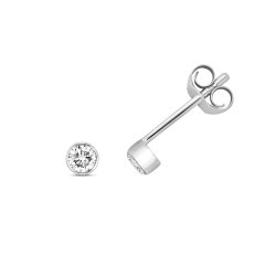 Diamond Studs In 9ct White Gold 
