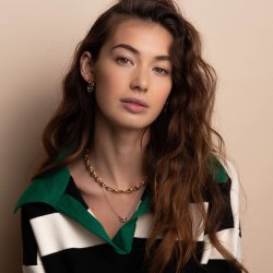 TI SENTO Gold and Silver Coffee Bean Earrings 7877SY