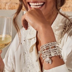 Chlobo Mini Cube Double Feather Bracelet