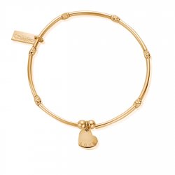 Chlobo Gold Mini Noodle Sparkle Rice Love Disc Bracelet