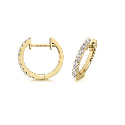 Diamond Hoops In 18ct Gold 