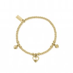 Chlobo Gold Triple Heart Bracelet