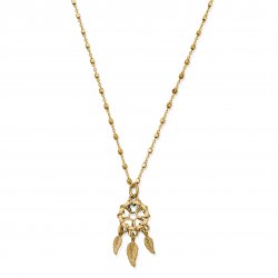 Chlobo Gold Delicate Cube Chain Dream Catcher Necklace