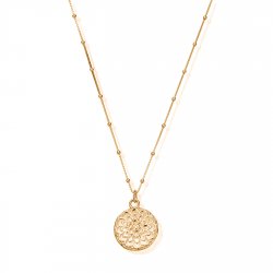 Chlobo Gold Bobble Chain Moonflower Necklace