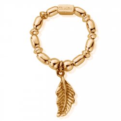 Chlobo Gold Mini Rice Feather Ring