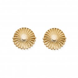 Chlobo Gold Sunburst Stud Earrings