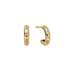 Chlobo Gold Cut Out North Star Huggie Hoops