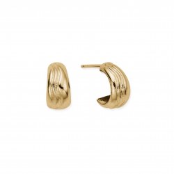 Chlobo Gold Waves Huggie Hoops