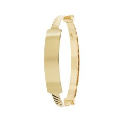 9ct Gold Babies' Engraved Expandable Id Bangle 