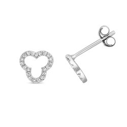Diamond Studs In 9ct White Gold 