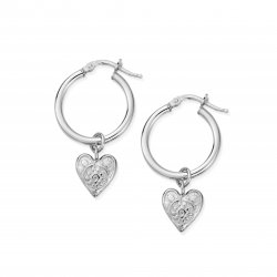 Chlobo Decorated Heart Hoops